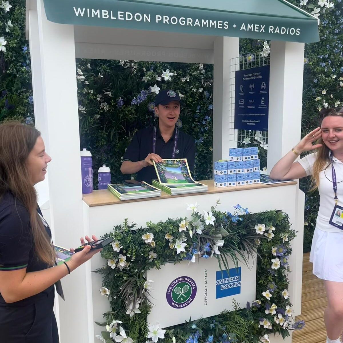 Image of the programme stand at Wimbledon that was designed and created by PPL Group.