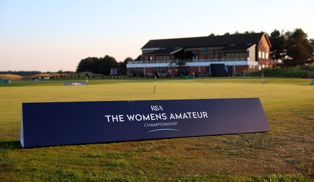 Photo of the banners and signage designed, developed and printed by PPL Group for the R&A Women's Amateur Championship