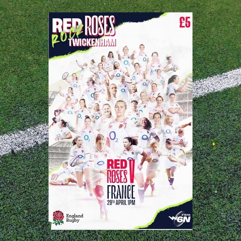 PPL England Rugby Red Roses progamme