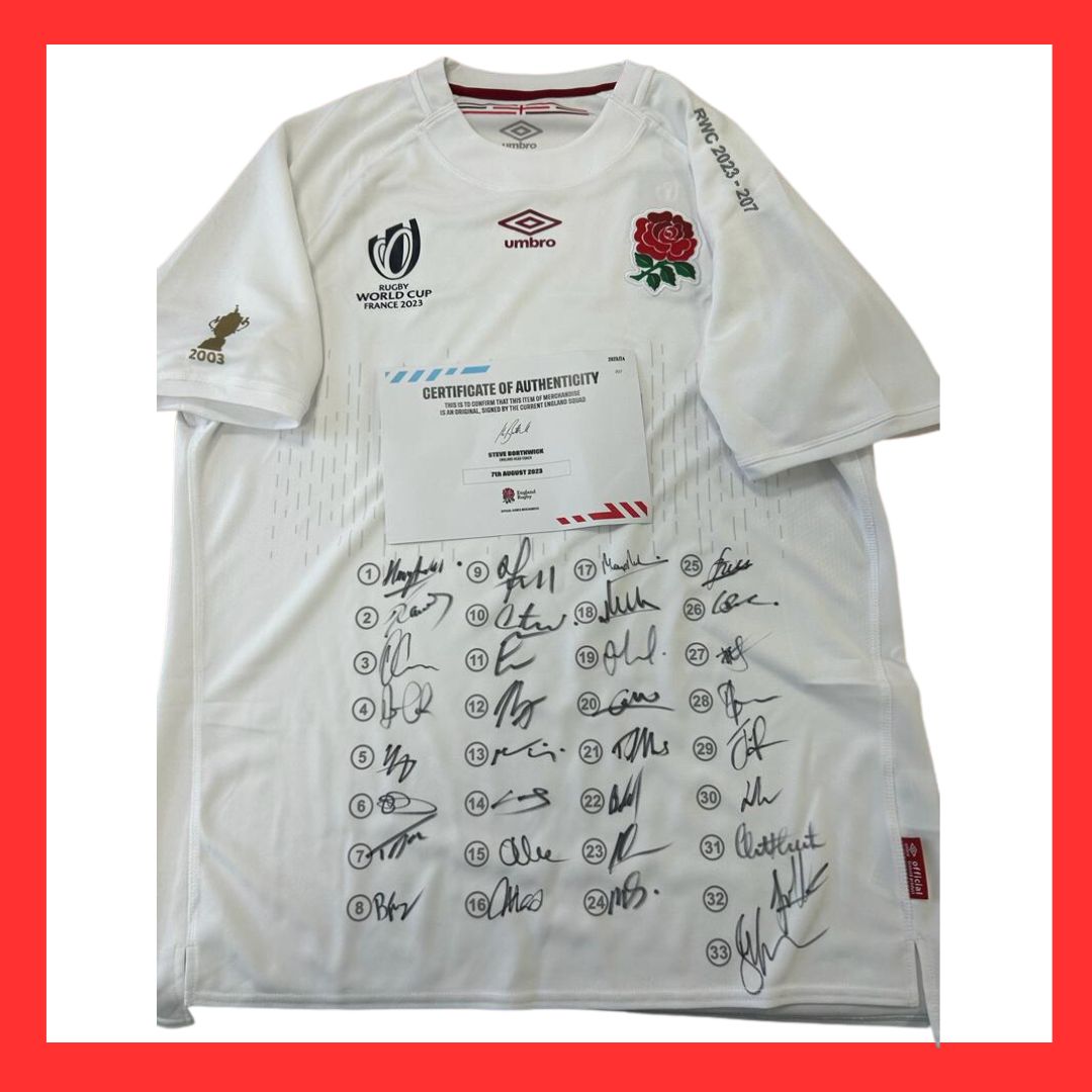 PPL received a signed England Rugby jersey from the team at RFU