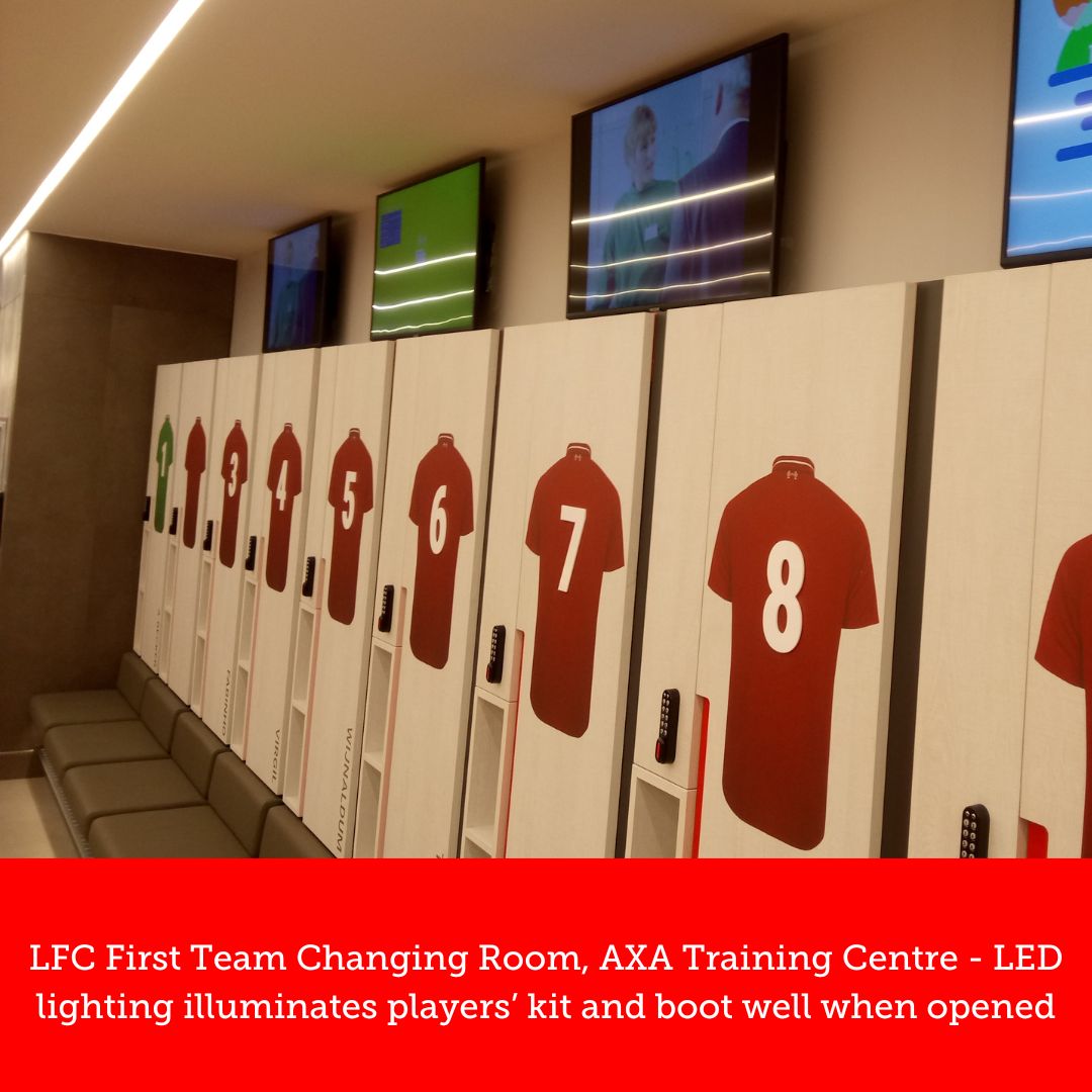 LFC AXA Training Centre (Men's) The PPL Group installed LED lighting within the first team lockers that illuminates players kit and boots when opened