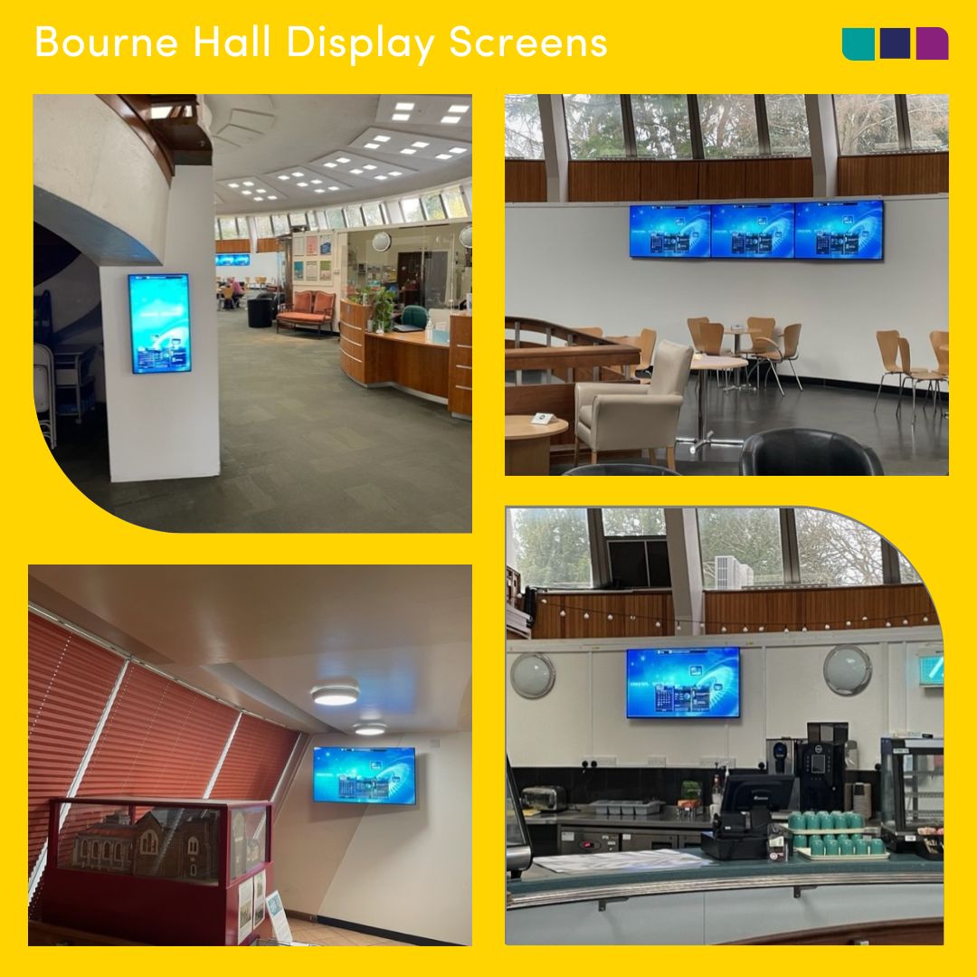 Bourne Hall – Screen Displays