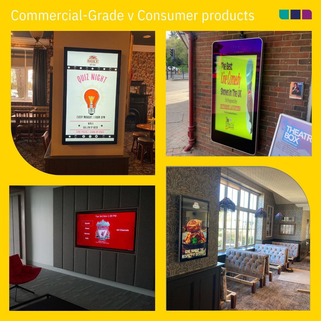 Display monitors & screen: commercial grade v consumer products  