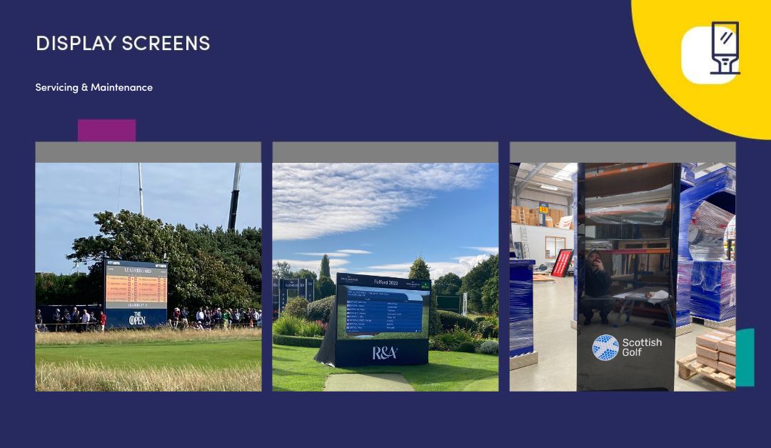 Event Screen Displays:  Servicing & Maintenance is essential to ensure screens work properly and to extent their life. The PPL Group have a range of screen services.
